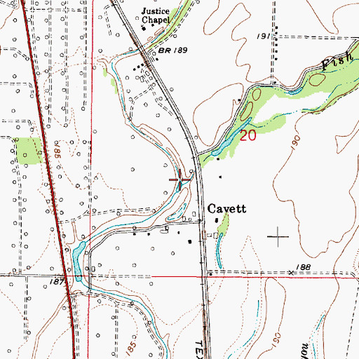 Topographic Map of Fish Bayou, LA