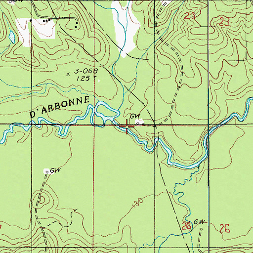 Topographic Map of Fivemile Creek, LA