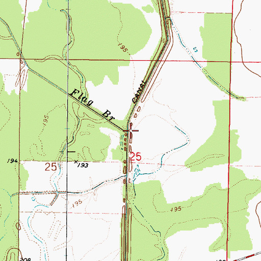 Topographic Map of Flag Branch, LA
