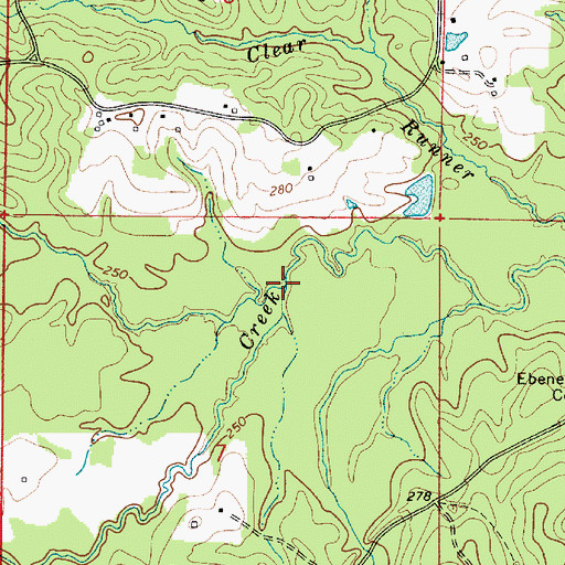 Topographic Map of Flagg Lick, LA