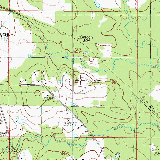 Topographic Map of Flanagan Cemetery, LA