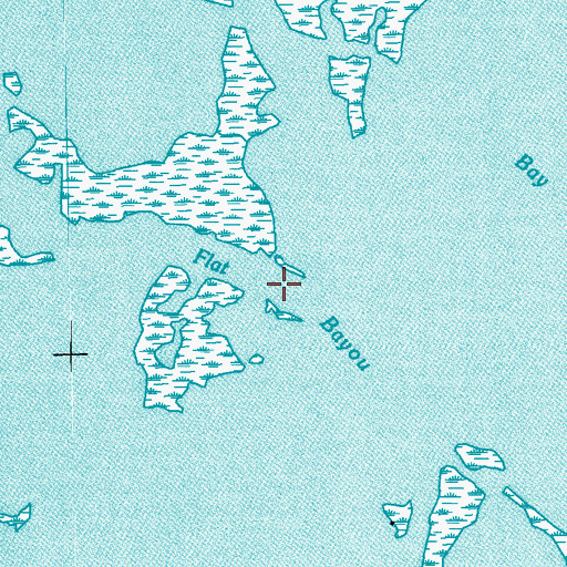 Topographic Map of Flat Bayou, LA