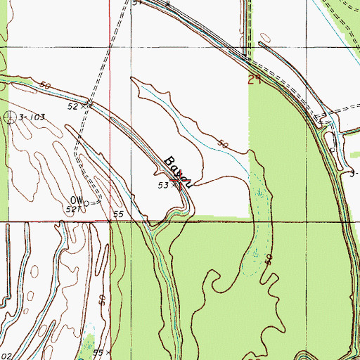 Topographic Map of Float Bayou, LA