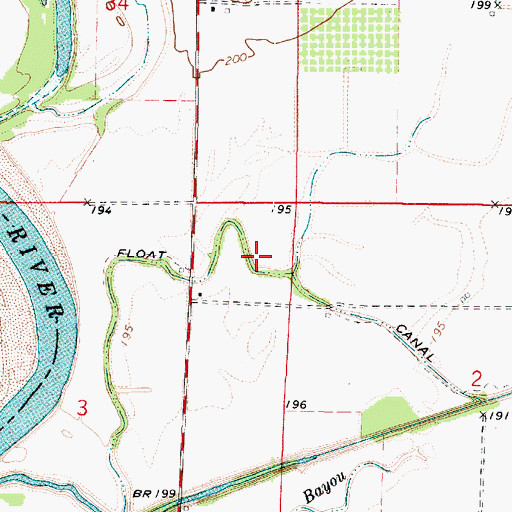 Topographic Map of Float Canal, LA