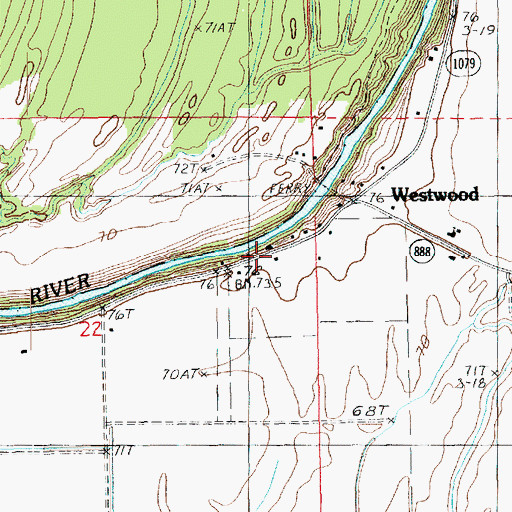 Topographic Map of Flowers Ferry, LA
