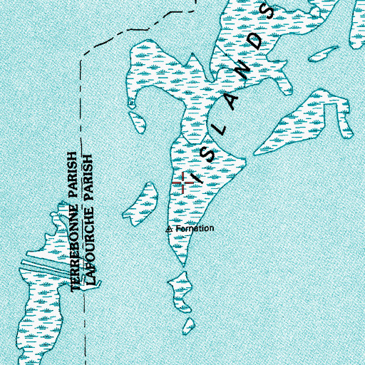 Topographic Map of Fornation Islands, LA