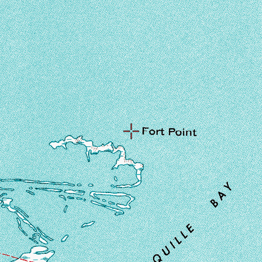 Topographic Map of Fort Point, LA