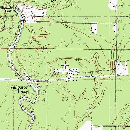 Topographic Map of Fountain Cemetery, LA