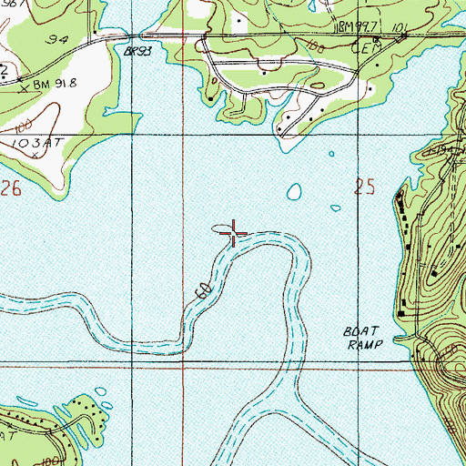 Topographic Map of Fourmile Creek, LA