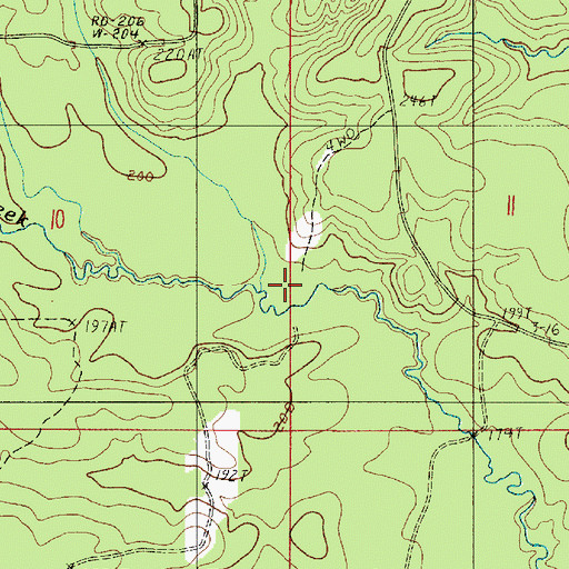 Topographic Map of Fox Branch, LA