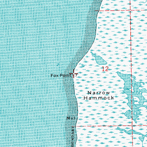 Topographic Map of Fox Point, LA