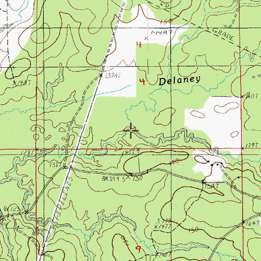 Topographic Map of Franklin Branch, LA