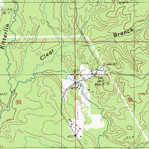 Topographic Map of Frazier Cemetery, LA