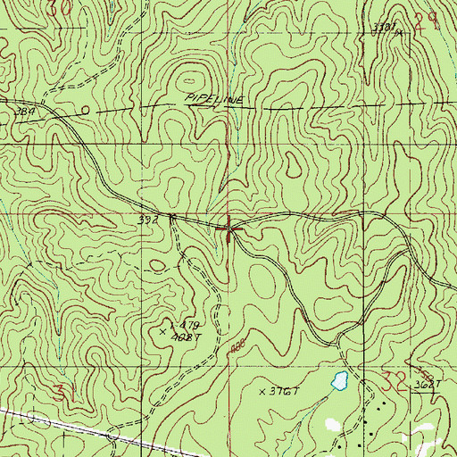 Topographic Map of Frazier School, LA
