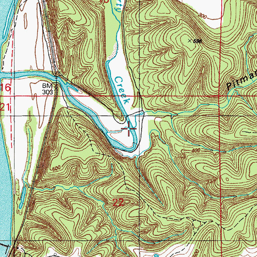 Topographic Map of Pitman Hollow, AR