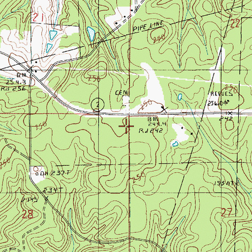 Topographic Map of Friendship School, LA