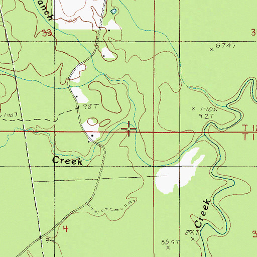 Topographic Map of Frith Branch, LA