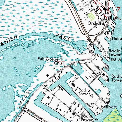Topographic Map of Full Gospel Church, LA