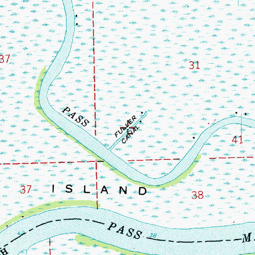 Topographic Map of Fuller Canal, LA