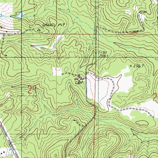 Topographic Map of Fuller Cemetery, LA