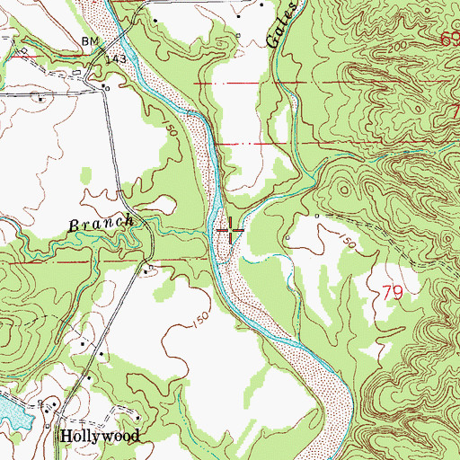 Topographic Map of Gales Creek, LA