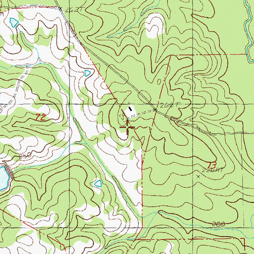 Topographic Map of Galilee Church, LA