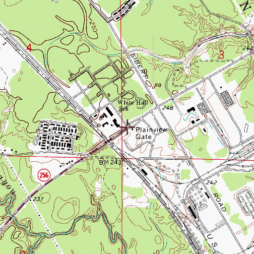 Topographic Map of Plainview Gate, AR