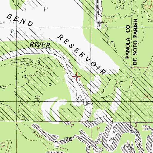 Topographic Map of Garrison Creek, LA