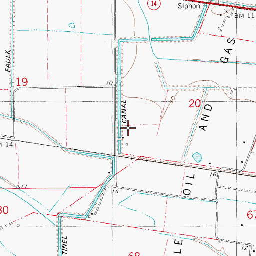Topographic Map of Gastinel Canal, LA
