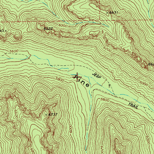 Topographic Map of Green Canyon, AZ