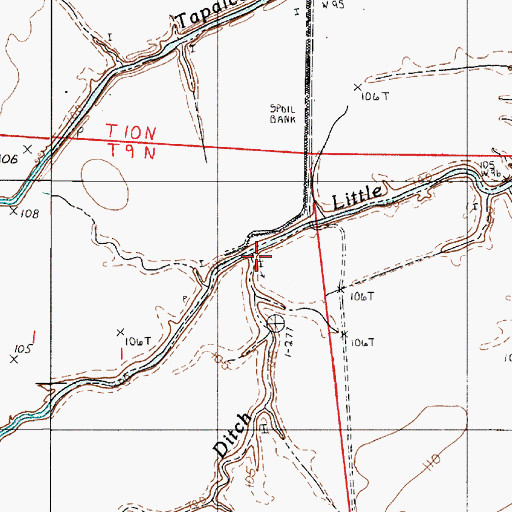 Topographic Map of Gibson Ditch, LA