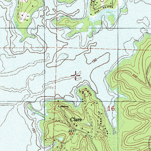 Topographic Map of Gilbert Branch, LA