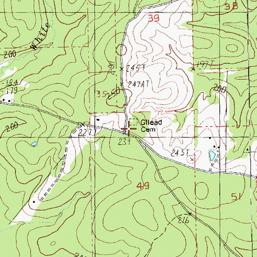 Topographic Map of Gilead Cemetery, LA