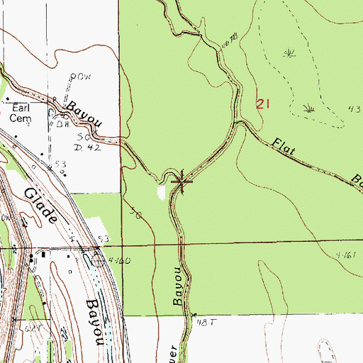 Topographic Map of Gin Bayou, LA