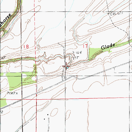 Topographic Map of Glade Bayou, LA