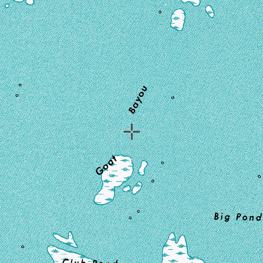 Topographic Map of Goat Bayou, LA