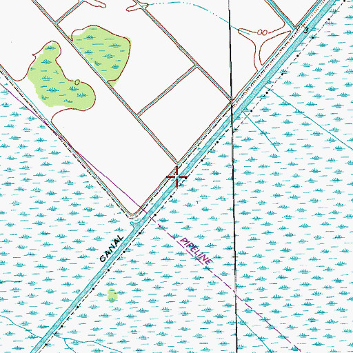 Topographic Map of Godchaux Canal, LA