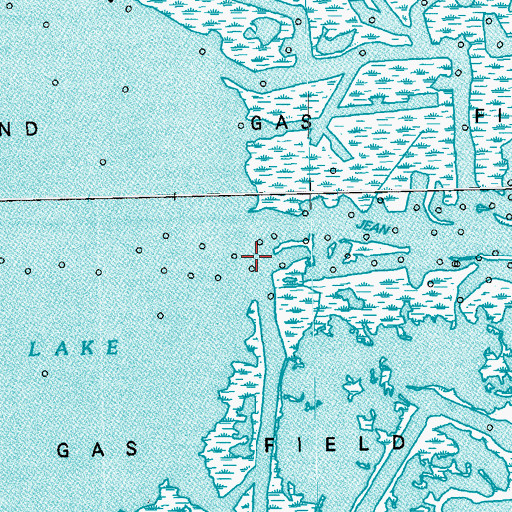 Topographic Map of Golden Meadow Oil and Gas Field, LA