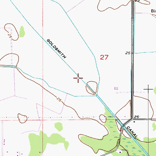 Topographic Map of Goldsmith Canal, LA