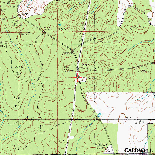 Topographic Map of Good Hope Cemetery, LA