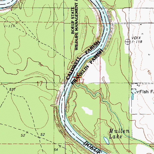 Topographic Map of Goose Creek, LA