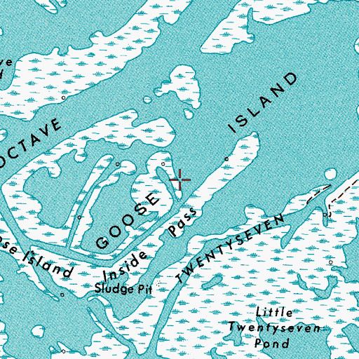Topographic Map of Goose Island, LA