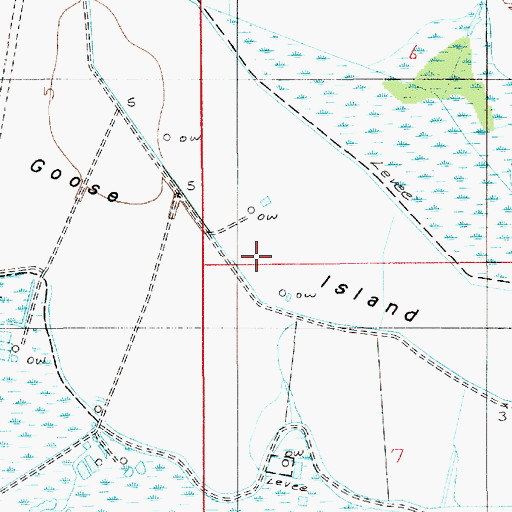 Topographic Map of Goose Island, LA
