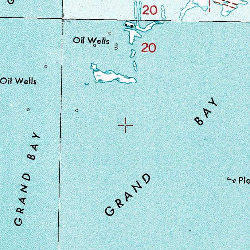 Topographic Map of Grand Bay, LA