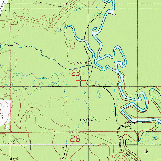 Topographic Map of Grand Bayou, LA