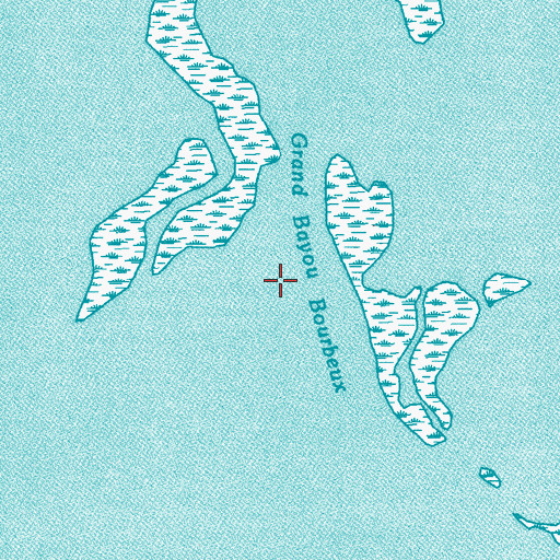 Topographic Map of Grand Bayou Bourbeux, LA