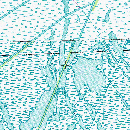 Topographic Map of Grand Bayou Canal, LA