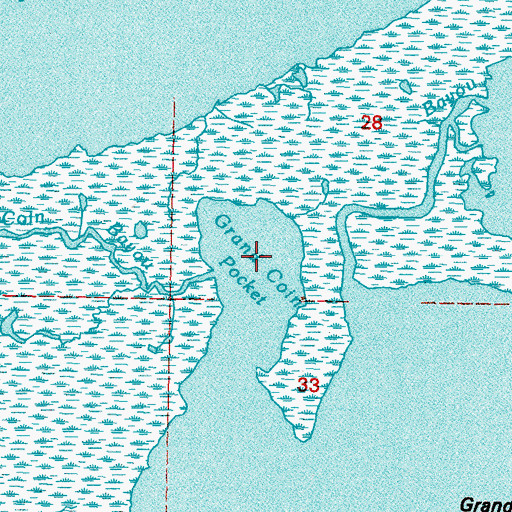Topographic Map of Grand Coin Pocket, LA