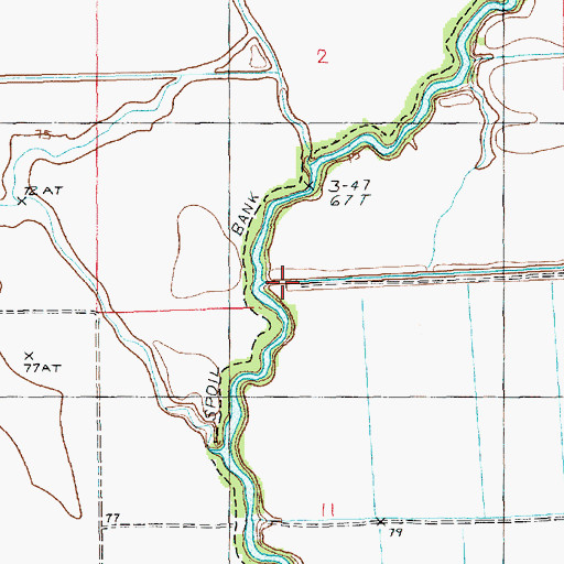 Topographic Map of Graveyard Bayou, LA