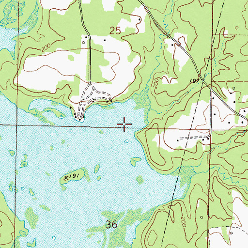 Topographic Map of Gray Branch, LA